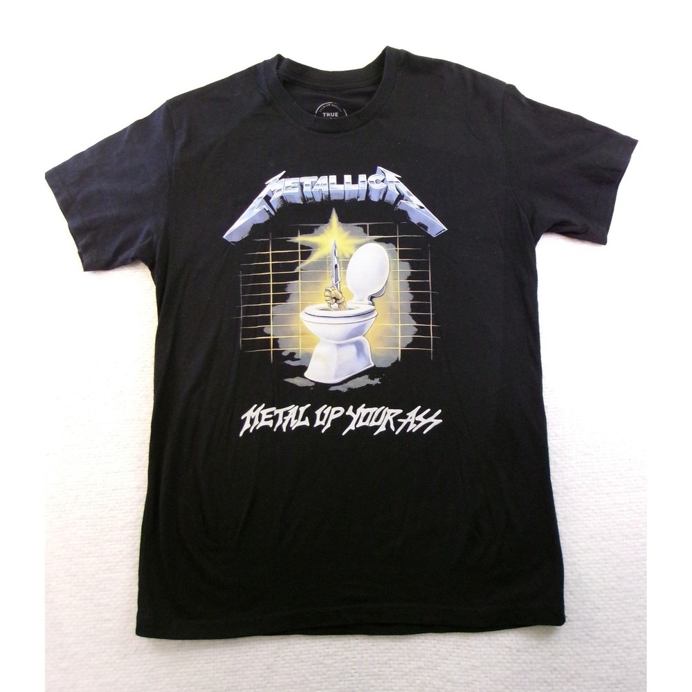 True Classic Metallica T-Shirt Mens Medium Black Metal Up Your Ass